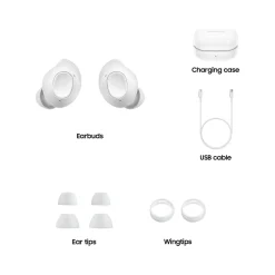 Samsung Galaxy Buds FE Wireless Active Noise Canceling Bluetooth Stereo Earbuds, White (SM-R400NZWAXAR)