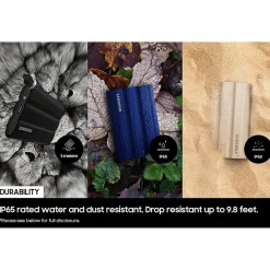 Samsung T7 Shield 1TB USB 3.2 External Solid-State Drive (MU-PE1T0S/AM)