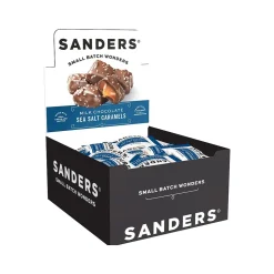 Sanders Small Batch Wonders Snack-Size Sea Salt Milk Chocolate Caramels, 24 oz., 48 Pieces/Box (27163)