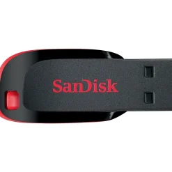 SanDisk Cruzer Blade 128GB USB 2.0 Type A Flash Drive, Black/Red (SDCZ50-128G-A46)