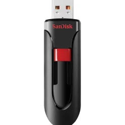 SanDisk Cruzer Glide 32GB USB 2.0 Type A Flash Drive, Black/Red (SDCZ60-032G-A46)