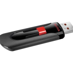SanDisk Cruzer Glide 64GB USB 2.0 Type A Flash Drive, Black/Red (SDCZ60-064G-A46)
