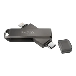SanDisk Dual Phone 128GB USB 3.2 Type-C/Lightning Flash Drive, Black (SDIX70N-128G-AG6NE)