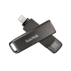 SanDisk Dual Phone 256GB USB 3.2 Type-C/Lightning Flash Drive, Black (SDIX70N-256G-AG6NE)
