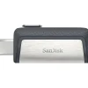 SanDisk Ultra Dual Dual 128GB USB 3.1 Flash Drive, Gray (SDDDC2-128G-A46)