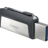 SanDisk Ultra Dual 256GB USB 3.1 Flash Drive, Gray/Silver (SDDDC2-256G-A46)