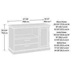 Sauder Aspen Post File Credenza, Letter/Legal Size, Prime Oak (427020)
