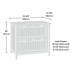 Sauder Costa Commercial 2-Drawer Lateral File Cabinet, Letter/Legal Size, Lockable, 33