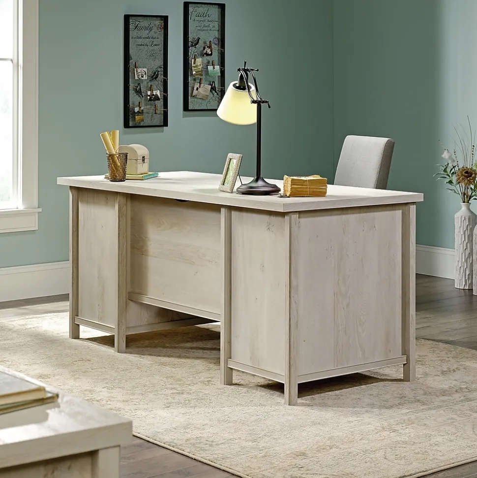 Sauder Costa 65"W Executive Desk, Chalked Chestnut (419954)