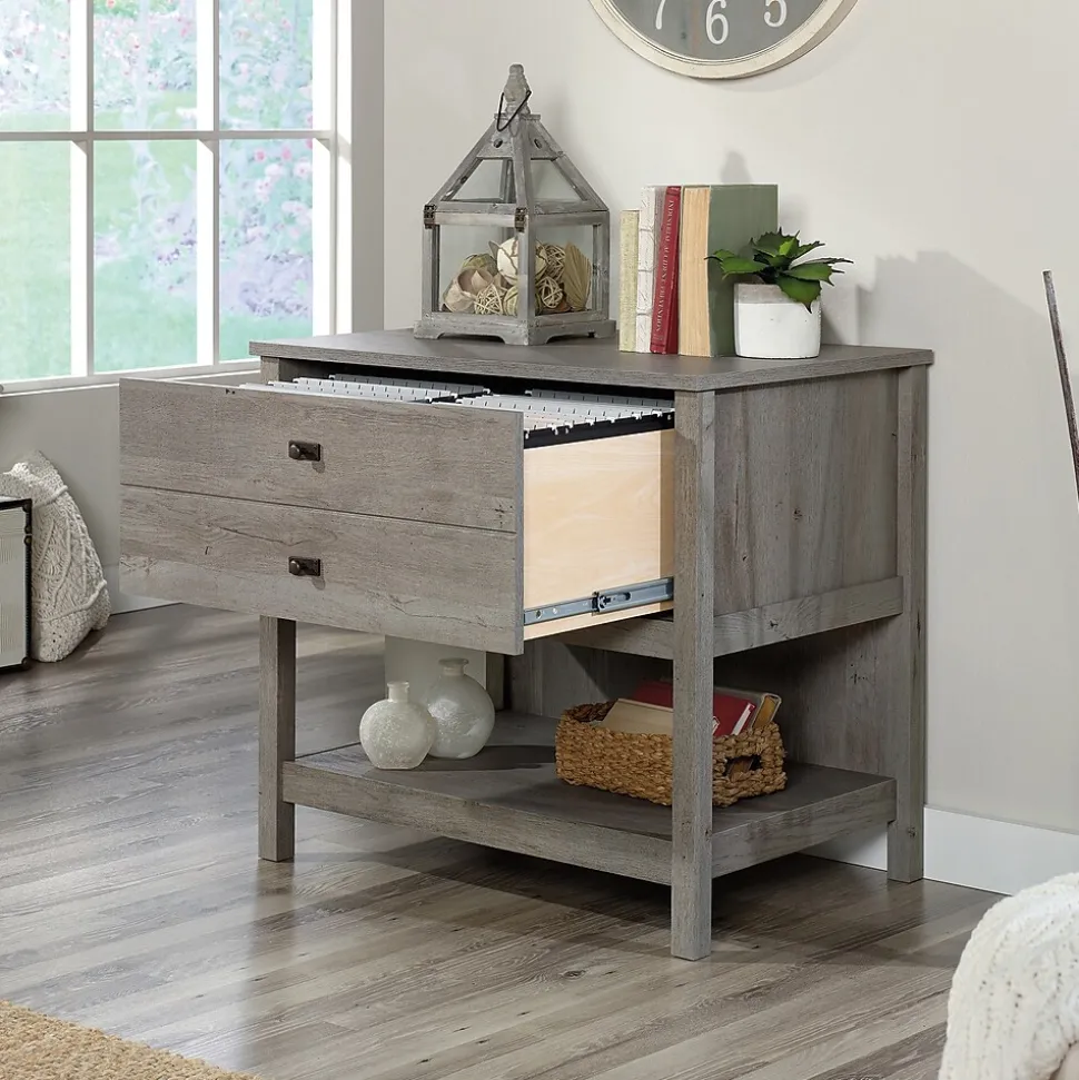 Sauder Cottage Road Lateral File Cabinet, Letter/Legal Size, 30"H x 32"W x 22"D, Mystic Oak (427298)