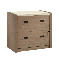 Sauder Dixon City Commercial 2-Drawer Lateral File Cabinet, Letter/Legal Size, Lockable, 33"W x 20"D, Brushed Oak (431453)