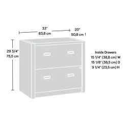 Sauder Dixon City Commercial 2-Drawer Lateral File Cabinet, Letter/Legal Size, Lockable, 33
