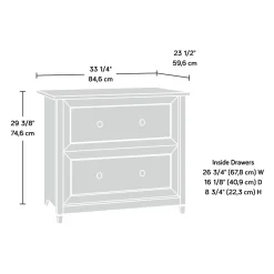 Sauder Edge Water 2-Drawer Lateral File Cabinet, Letter/Legal Size, Chalked Chestnut (418796)