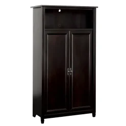Sauder Edge Water 60"H Storage Cabinet with 5 Shelves, Estate Black (434815)