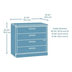 Sauder Mason Peak Commercial 2-Drawer Lateral File Cabinet, Letter/Legal Size, Lockable, 31
