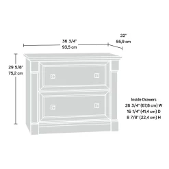 Sauder Palladia 2-Drawer Lateral File Cabinet, Letter/Legal Size, 30
