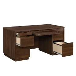 Sauder Palo Alto 59"W Executive Desk, Spiced Mahogany (427792)