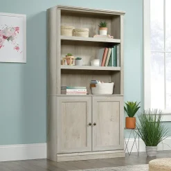 Sauder Select 70"H 5-Shelf Bookcase, Chalked Chestnut (426310)