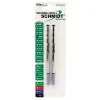 Schmidt 6040 Fineliner W/ Spring Loaded Refill, Fits Most Capped Rollerball Pens, Medium, Black, 2 Pack (SC58117)