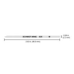 Schmidt 635 Mini D1 Ballpoint Refill, fits Multifunction pens, Medium, Black, 4 Pack (SC58149)