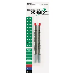 Schmidt 8126 Rollerball Short Capless Refill, Fine, Red, 2 Pack (SC58121)
