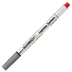 Schmidt 8126 Rollerball Short Capless Refill, Fine, Red, 2 Pack (SC58121)