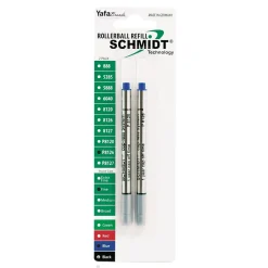 Schmidt 8126 Rollerball Short Capless Refill, Fine, Blue, 2 Pack (SC58120)