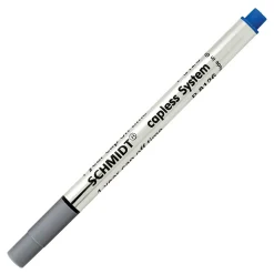 Schmidt 8126 Rollerball Short Capless Refill, Fine, Blue, 2 Pack (SC58120)