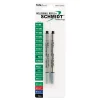 Schmidt 8126 Rollerball Short Capless Refill, Fine, Black, 2 Pack (SC58119)