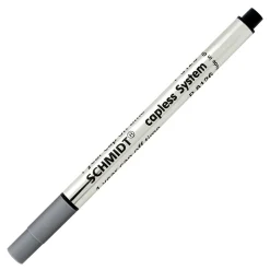 Schmidt 8126 Rollerball Short Capless Refill, Fine, Black, 2 Pack (SC58119)