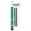 Schmidt 888 Safety Ceramic Rollerball Plastic Tube Refill, Fits Parker Rollerball Pens, Broad, Blue, 2 Pack (SC58114)