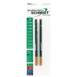 Schmidt 888 Safety Ceramic Rollerball Plastic Tube Refill, Fits Universal Pens, Fine, Red, 2 Pack (SC58110)
