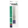 Schmidt 5285 Safety Rolling Tube Needle Point Refill, Fits Most Capped Rollerball Pens, Fine, Blue, 2 Pack (SC58116)