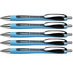 Schneider Slider Rave XB Retractable Ballpoint Pen, Extra Broad Point, 1.4mm., Black, Pack of 5 (PSY132501-5)