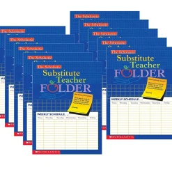 Scholastic Teacher Resources Substitute Teacher Folder, 9.5" x 11", Pack of 10 (SC-0439546443-10)