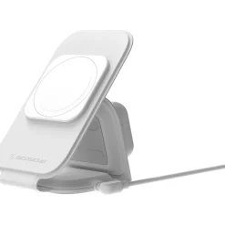 scosche BASECHARGE MS Fold-N-Go Wireless Charging Stand, White (MSQFG2N1WT)