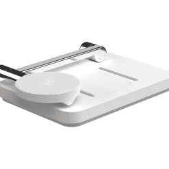 scosche BASECHARGE Wireless MagSafe Compatible Stand with Power Bank for Most Smartphones, 5000mAh, White (MSQSWT-SP)