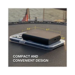 scosche GoBat MagSafe Wireless Power Bank, 5000mAh, Black (PBQ5MS-SP)