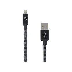 scosche strikeLINE Premium Lightning USB Cable for iPhone/iPad/iPod Touch, Space Gray (I3B4SG)
