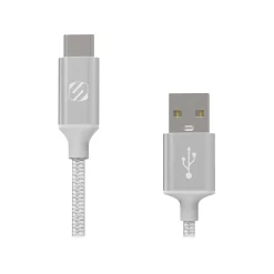 scosche StrikeLine Premium 4' USB A Male/C Male, Silver (CAB4SR)