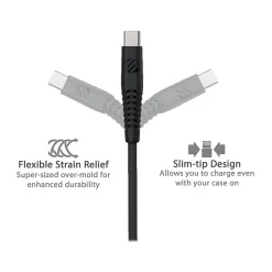 scosche SyncAble 10' USB A Male/C Male, Black (HDCA210)