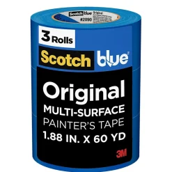 Scotch Blue Original Painter's Tape Value Pack, 1.88" x 60 yds., Blue, 3 Rolls/Pack (2090-48EP3)