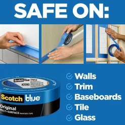 Scotch Blue Original Painter's Tape Value Pack, 1.88" x 60 yds., Blue, 3 Rolls/Pack (2090-48EP3)