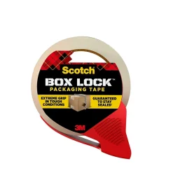 Scotch Box Lock Shipping Packing Tape with Refillable Dispenser, 1.88 in x 54.6 yds., Clear (3950-RD)