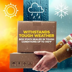 Scotch Box Lock Shipping Packing Tape with Refillable Dispenser, 1.88 in x 54.6 yds., Clear (3950-RD)