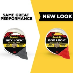 Scotch Box Lock Shipping Packing Tape with Refillable Dispenser, 1.88 in x 54.6 yds., Clear (3950-RD)