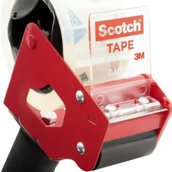 Scotch Commercial Grade Packaging Tape with Dispenser, 1.88" x 54.6 yds., Clear, 2/Pack (3750-2-ST)