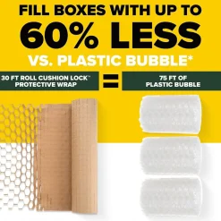 Scotch Cushion Lock Protective Wrap, Tan, 12