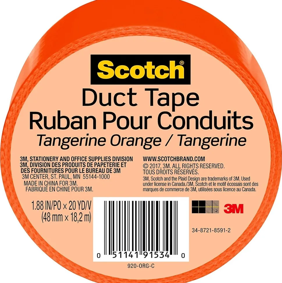 Scotch Duct Tape, 1.88" x 20 yds., Orange (920-ORG-C)
