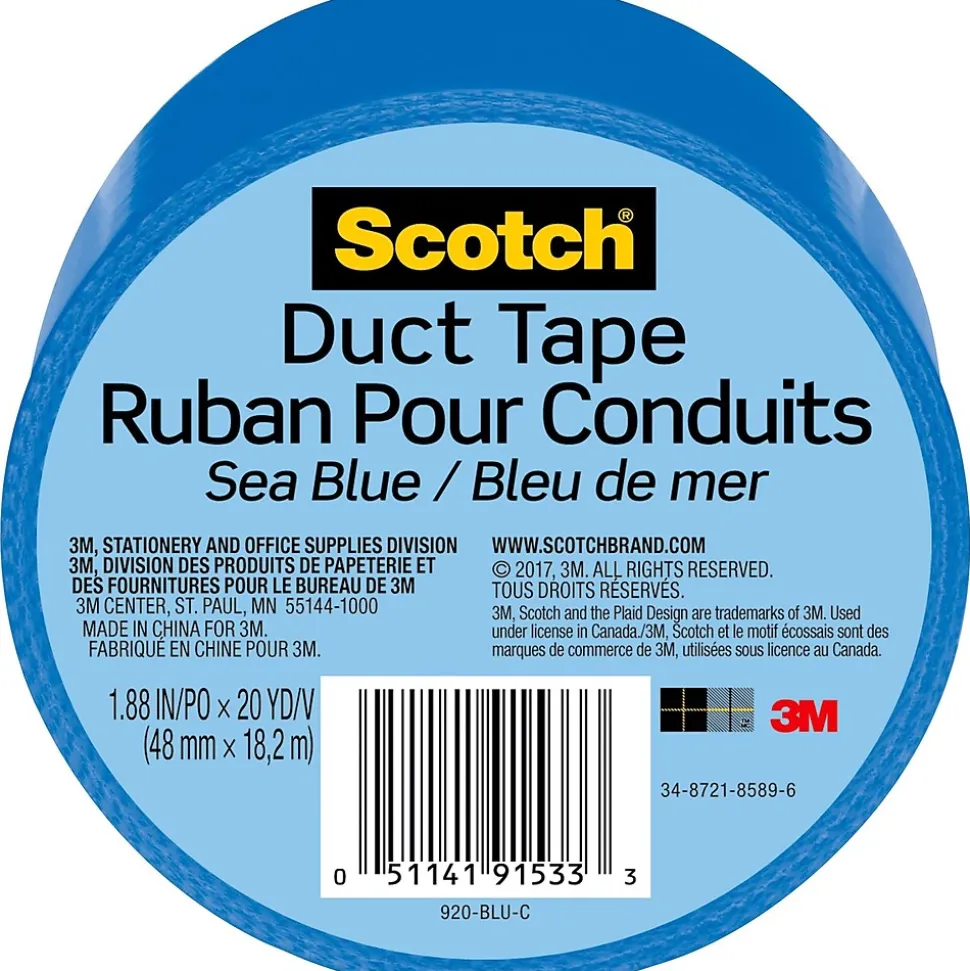 Scotch Duct Tape, 1.88" x 20 yds., Blue (920-BLU-C)